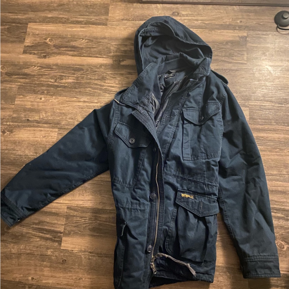 Abercrombie dark blue winter jacket size large